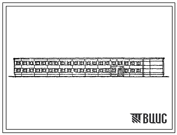 Фасады Типовой проект ВП 347-81.83.Т (12-48-КП) Комплексное основное здание на 100 человек в каркасно-панельных конструкциях серии ИИ-04